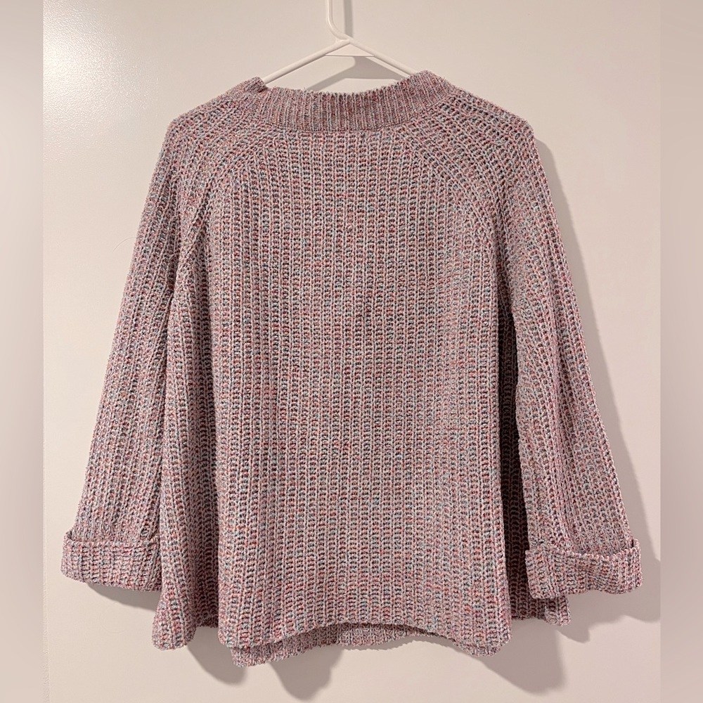 Pink-blend flared fit Knit Sweater
